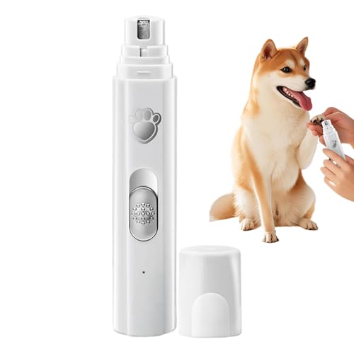Honhoha Nagelgrinder Für Hunde - Aufladbare Katzenkrallenpflege Für Großklein Mittel | 2 Geschwindigkeiten Tiernagelpflegegerät Mit 500mAh Akku Für Alle Größen von Honhoha