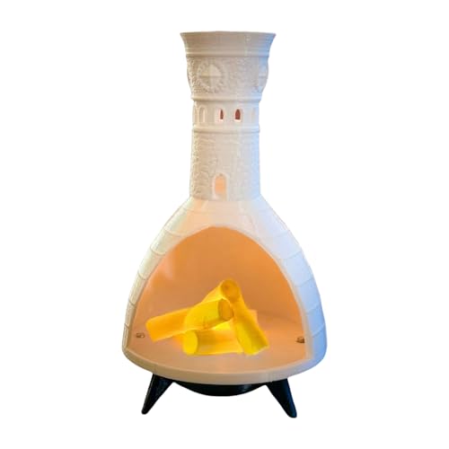 LED Kerzenhalter Aus Keramik,Flammenlose Schale Für Räucherwerk Deko - Vintage Deko Mit Kaminfeuer-Illusion Für Meditation Yoga Raum Zuhause Außenbereich von Honhoha