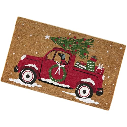 Weihnachts-Außenmatte,Weihnachts-Fußmatte im Freien | Teppich mit Muster für den Eingangsbereich | Willkommene Weihnachtsmatte, rutschfeste, waschbare Winter-Fußmatte, Teppiche für drinnen und von Honhoha