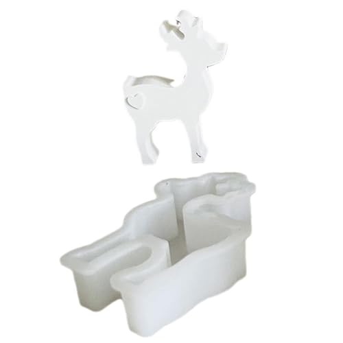 Weihnachts-Hirsch-Statuenform, Weihnachts-Elch-Silikonform - Weihnachtselch Gipsform zum Gießen | Kerzenhalterformen Weihnachtselch Gipsform zum Gießen von Honhoha