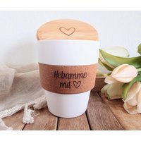 Dankeschön Für Hebamme, Geschenk Hebamme Mit Herz, Trinkbecher Becher To Go Dankeschön Für Hebamme, Geschenk Hebamme Mit Herz, Trinkbecher Becher To Go von Honignaht