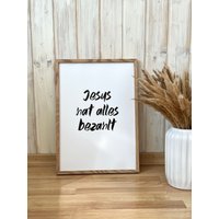 Poster | Jesus Hat Alles Bezahlt | Variante 2 von Honigseim