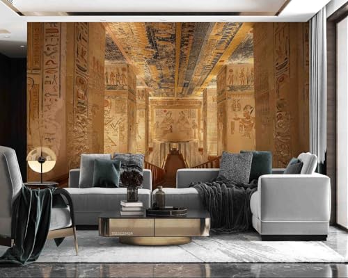 Fototapete Anpassen 3D Kirchengebäude Wandkunst Tapete Altes Ägypten Wandtapete 3D Hoteleingang Tapete Wanddekoration 430x300cm von Honony