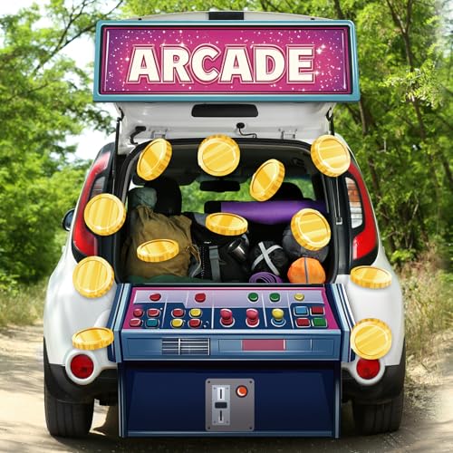 Honoson 14-teiliges Halloween-Dekorationsset für Kofferraum oder Leckereien, Arcade-Gamer, Kofferraum-oder Leckerei-Auto-Dekorationen, Goldmünzen, Videospiel-Nacht-Ausschnitte, Dekoration für den Honoson 14-teiliges Halloween-Dekorationsset für Kofferraum oder Leckereien, Arcade-Gamer, Kofferraum-oder Leckerei-Auto-Dekorationen, Goldmünzen, Videospiel-Nacht-Ausschnitte, Dekoration für den von Honoson