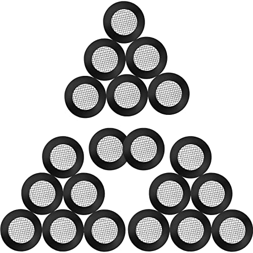 20 Stück O-Ring-Dichtung, Duschkopf, Netzfilter aus Edelstahl, Dichtung aus Gummi, mit 40 Maschen für 1/2 Zoll Duschköpfe von Honoson