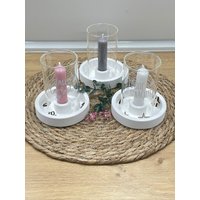 2In1 Windlicht - Kerzenhalter Kerzenteller Deko Weihnachten Raysin Individualisierbar von HonschGemacht