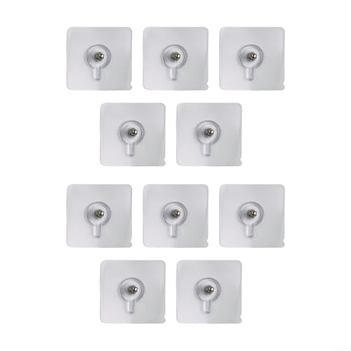 10 Stück Acryl-Schraubenaufkleber für Wandbilder, Haken, Stanz-Aufhängeset, geeignet für Zement, Trockenbau, Kalk, weiß gekalkte Wände und Massivholz, Tragkraft 5 + kg (Schraubenlänge 6 mm) von Honseadek