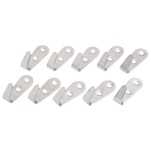 10 robuste Edelstahl-Wandhaken, ideal für die Organisation, Hüte und andere Gegenstände (S-2 mm) von Honseadek