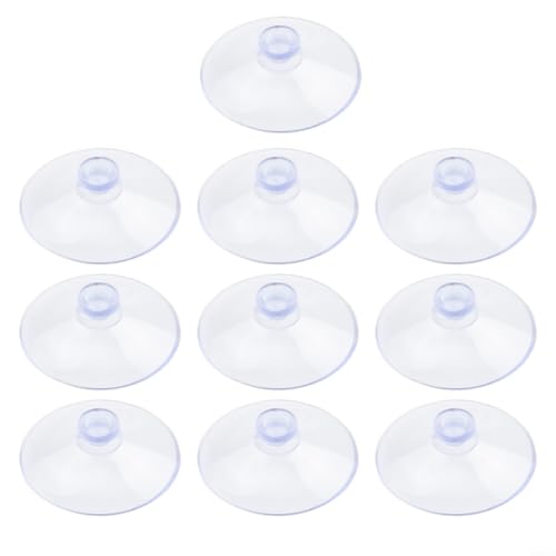 10 transparente Saugnäpfe für Küche und Bad, Glasflügel-Wandhaken mit Konstruktion zum sicheren Halten leichter Gegenstände (35 mm) von Honseadek