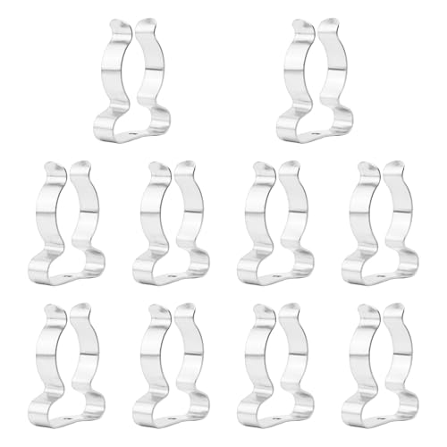 10 x Frottee-Clips zur Wandmontage, für Werkzeuge und Besen, für Garage und Schuppen (28 mm) von Honseadek