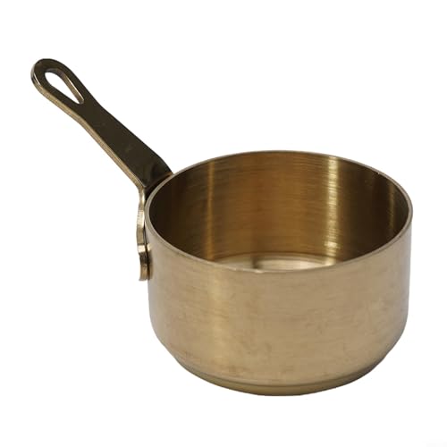 100 ml Edelstahl-Kochtopf für Milch, Brei, Kaffee und mehr (Gold (60 ml) von Honseadek