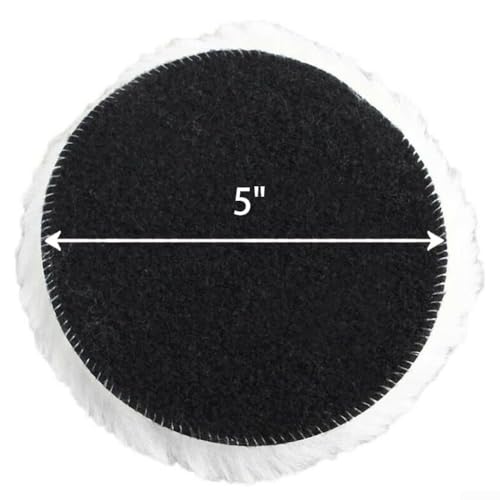 3 4 5 6 7 Lammwolle Polierpads Hauben für Auto Puffer Polier- und Schleifscheiben geeignet für Holz, Glas, Edelstahl und Automobilgebrauch (12,7 cm) von Honseadek