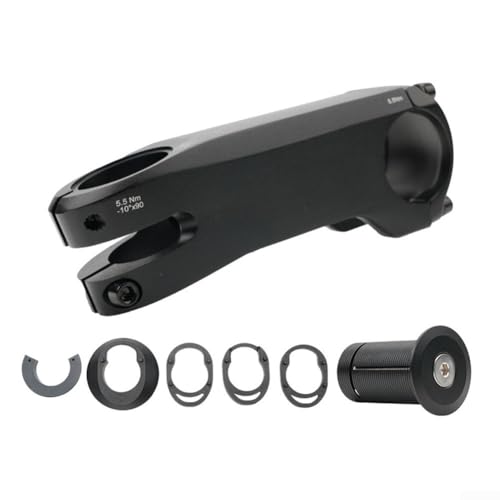 3D-geschmiedetes Aluminium-Fahrradvorbau-Set, ultraleicht und verstellbar für optimale Fahrposition (90 mm) von Honseadek
