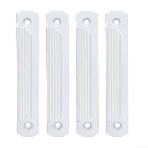4 Griffe aus Aluminiumlegierung für Schiebetüren, perfekt für Kleiderschrank und Balkon, mit reibungsloser Bedienung (weiß) von Honseadek