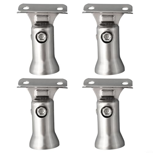 4 Stück Edelstahl-Handlaufhalterungen Wandmontage Treppengeländer Unterstützung Hardware Silber Dekorative Treppe Zubehör Installationsset von Honseadek