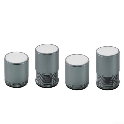 4 Stück verstellbare Betttischbeine Erhöhung Basis Booster für Möbel mit robusten Metall-Silikon-Materialien und Geräuschreduzierung (grau) von Honseadek