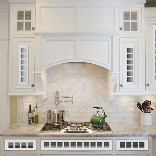 60 mm Aluminium-Lüftungsgitter-Abdeckung, rechteckig, für Schränke, Kleiderschränke und geschlossene Räume, hergestellt aus Aluminiumlegierung (60 x 150 mm) von Honseadek