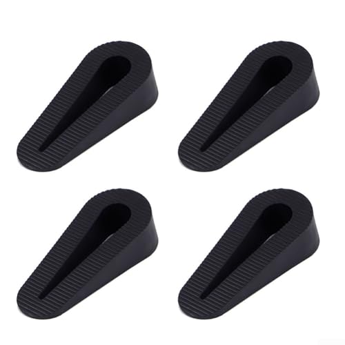 8-teiliges Türstopper-Set aus weichem TPR-Gummi mit Anti-Rutsch für sicheren Halt der Tür und gegen Wandschäden auf allen Böden (schwarz) von Honseadek