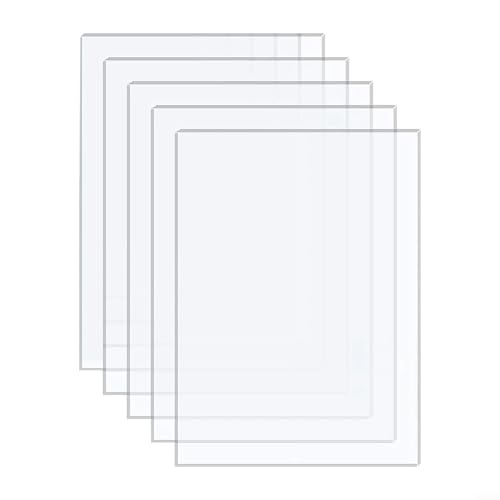 Acrylplatten-Set mit 5 Lösungen für Bilderrahmen, Broschürenhalter oder Bastelarbeiten (20,3 x 25,4 cm) von Honseadek