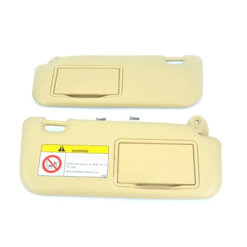 Auto Sonnenblende für 2014 2019 Für Toyota Für Corolla, Inklusive Spiegel, Schnelle Direktinstallation, PVC (Beige fahrt) von Honseadek