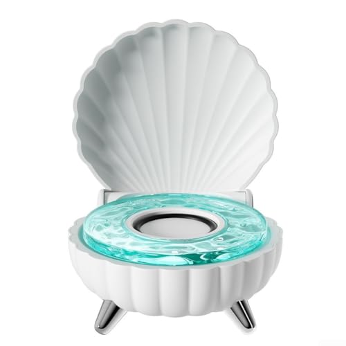 BT Musik-Player mit bunten Lichtern und kompaktem Design zum Hören (weiß) von Honseadek