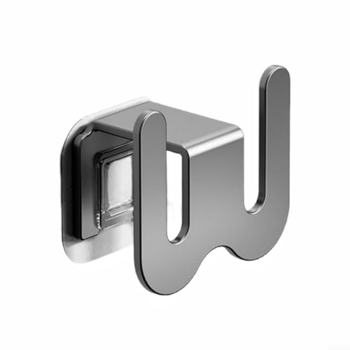 Badezimmer-Hausschuh-Halter, Wandmontage, mit Haken zum Trocknen und Aufbewahren, geeignet für Tür und Badezimmer, spart Platz und hält Hausschuhe trocken (Silber) von Honseadek