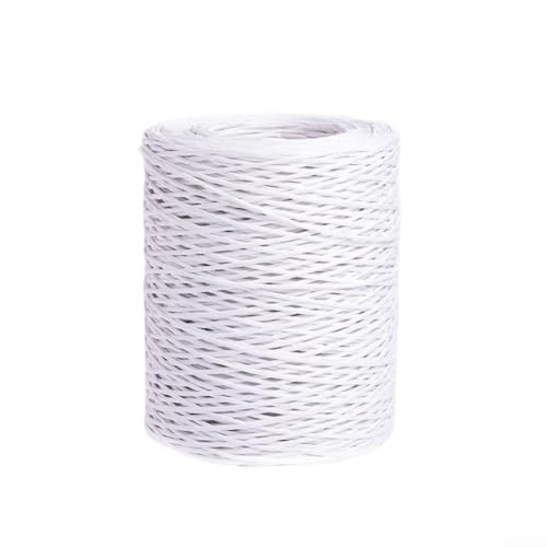 Basteldraht für Blumen- und DIY-Projekte, 2 mm x 200 m, perfekt für Skulpturen und Kränze (weiß) von Honseadek