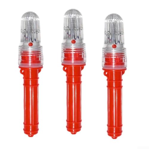 Boot-Signalleuchte zum Angeln, 3-teiliges Set mit automatischen Flares für Nachtgebrauch und Navigation (rot) von Honseadek
