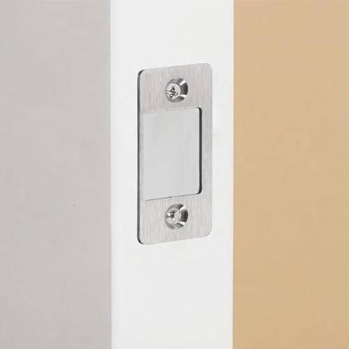 DeadBolt Schließblech Ersatz für schmale Kantenrahmen, großes Loch-Design zur Reparatur falsch ausgerichteter Riegel und Verbesserung der Verriegelungsfunktion (1 Stück, schwarz und Schrauben) von Honseadek