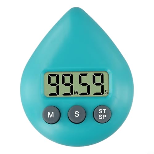 Digitaler Timer mit dreifarbigem Display und spritzwassergeschütztem Design für Energieeinsparung in Küche und Haushalt, mit programmierbarer Countdown- und Alarmfunktion (grün) von Honseadek
