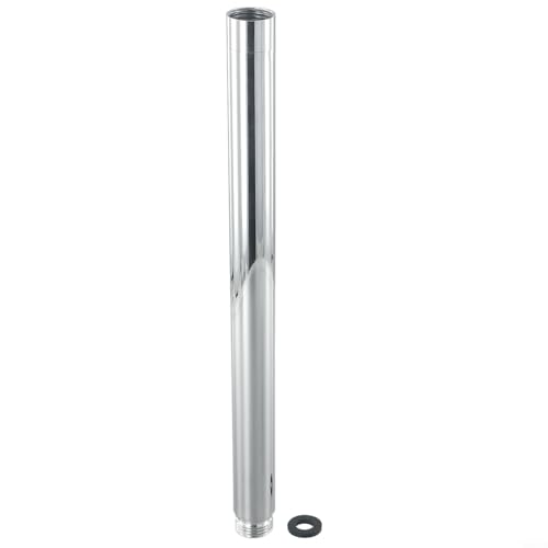 Duschkopf-Verlängerungsrohr aus poliertem Chrom, verstellbar für ideale Handbrause (25 cm) von Honseadek