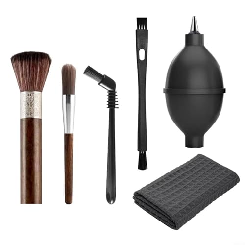 Effizientes 6-teiliges Kaffee-Wartungs-Set mit Bürsten, Handtuch und Luftgebläse von Honseadek
