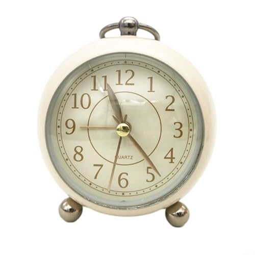 Eleganter Vintage-Wecker mit Nachtlicht-Option Ergänzung für Schlafzimmer oder Wohnzimmer (A) von Honseadek
