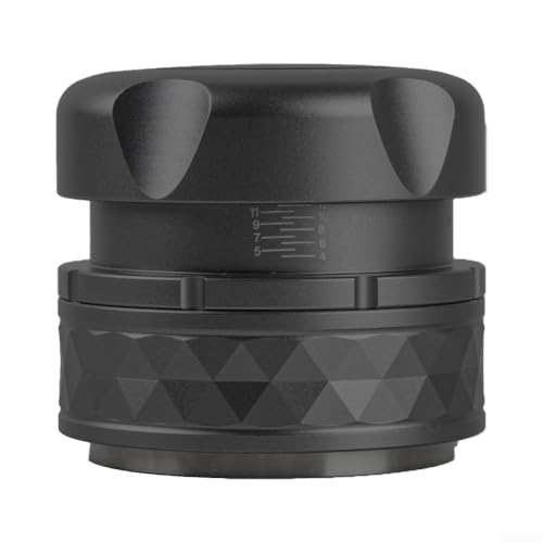 Ergonomischer Edelstahl-Kaffee-Tamper mit flachem Boden für optimale Bodenkompression (51 mm) von Honseadek