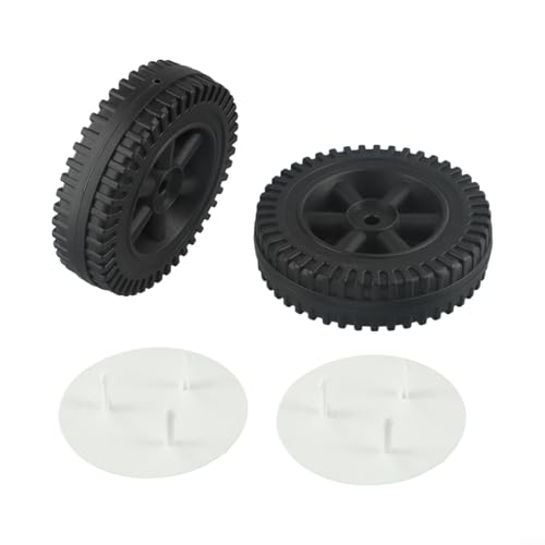 Ersatz-Grillrollen für Charbroil Gasgrills und andere Marken, stabile Kunststoff-Grillrollen, 2-teiliges Set (schwarz + weiße Radabdeckung) von Honseadek