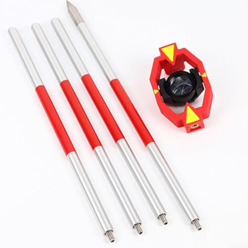 Ersatz-Testspiegel für Gesamtstation mit Stangen aus Aluminiumlegierung für Vermessung, Bergbau und Baumessung (0 mm) von Honseadek