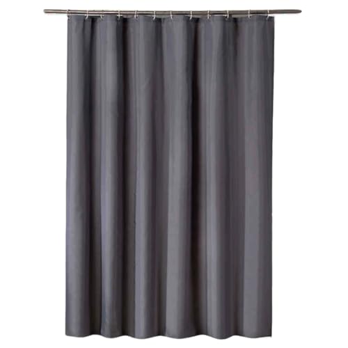 Funktioneller dunkelgrauer Duschvorhang, weiches Material, verstärkter Kopf für einfache Installation und Verwendung (120 x 180 cm) von Honseadek
