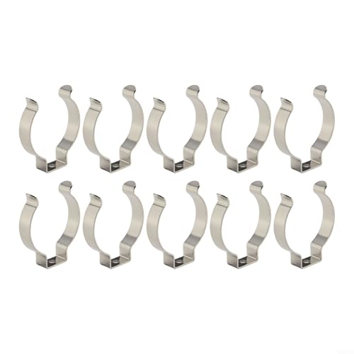 Honseadek 10 Stück offene Federstahl-Werkzeug-Clips, robuste Manganstahl-Klemmen, Garage, Werkstatt, Aufbewahrungshalter, Besen, Rechen, Rohr-Organizer-Clips (38 mm) von Honseadek