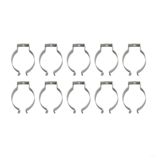Honseadek 10 Stück offene Federstahl-Werkzeug-Clips, robuste Manganstahl-Klemmen, Garage, Werkstatt, Aufbewahrungshalter, Besen, Rechen, Rohr-Organizer-Clips (46 mm) von Honseadek