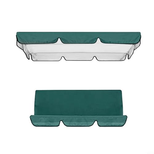 Honseadek 3-Sitzer-Gartenschaukel-Abdeckungs-Set, wasserdichtes Oxford-Gewebe, Ersatzdach mit Sitzbezügen, wetterbeständig, Schaukelabdeckung für den Außenbereich, Terrassenmöbel, Schutz (grau, 195 x von Honseadek