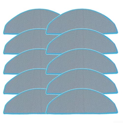 Honseadek 4 oder 10 Stück Mikrofaser-Wischmopp-Pads Ersatz für Laminatbodenwischer – wiederverwendbarer Kopf, Flash-Nachfüllpads – maschinenwaschbar, Bodenreiniger (10 Stück) von Honseadek