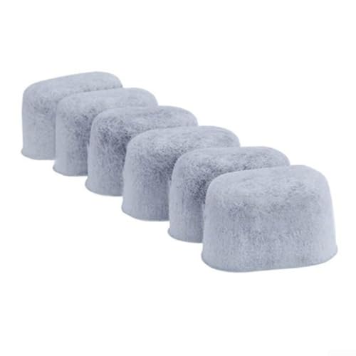 Honseadek 6/12 Stück Kohlewasserfilter-Ersatz, Kaffeemaschinenfilter für Espressomaschine, Kaffeemaschine, Weiß, 5,6 x 3,3 x 3,1 cm (6 Stück) von Honseadek