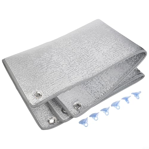 Honseadek 8 mm für Fensterisolierfolie mit doppelseitiger Aluminiumfolie, Wärmedämmung, Perl-Baumwollschicht für Wärme- und Sonnenschutz, leicht zu reinigen mit Schutz (80 x 100 cm) von Honseadek