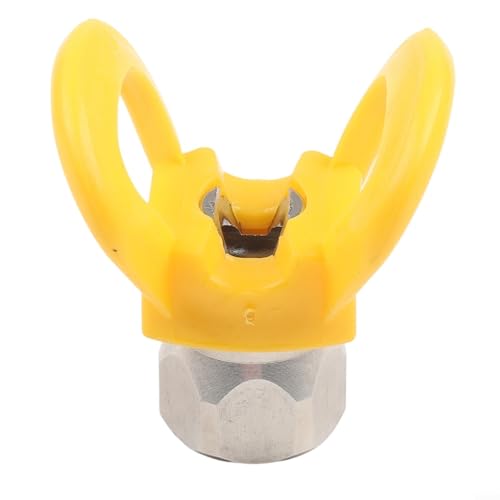 Honseadek Airless Sprühdüse, Sitzschutz, flache Spitze, Spritzschutz, Metallkonstruktion, G7/8-14 Gewinde, Hochdruck-Lackzubehör, Ersatz (gelb) von Honseadek