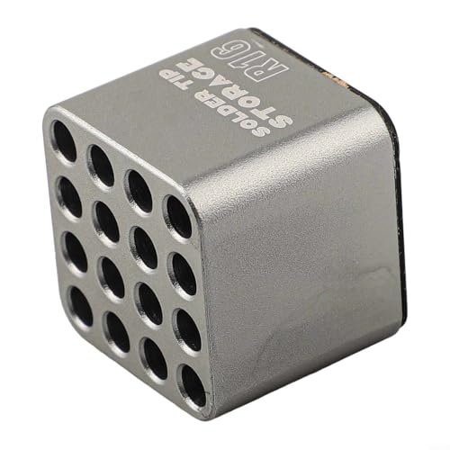 Honseadek Aufbewahrungsbox für Lötkolbenspitzen, 16-Loch-Organizer, Magnesium-Silikon-Legierung, Multi-Grid-Klassifizierung, kompatibel mit C115/C210/C245/T12 Honseadek Aufbewahrungsbox für Lötkolbenspitzen, 16-Loch-Organizer, Magnesium-Silikon-Legierung, Multi-Grid-Klassifizierung, kompatibel mit C115/C210/C245/T12 von Honseadek