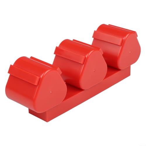 Honseadek Batteriehalter zur Wandmontage, Kunststoffkonstruktion, platzsparendes Design, kompatibel mit 10,8 V und 12 V Werkzeugbatterien, sichere Befestigung mit Schrauben (rot) von Honseadek