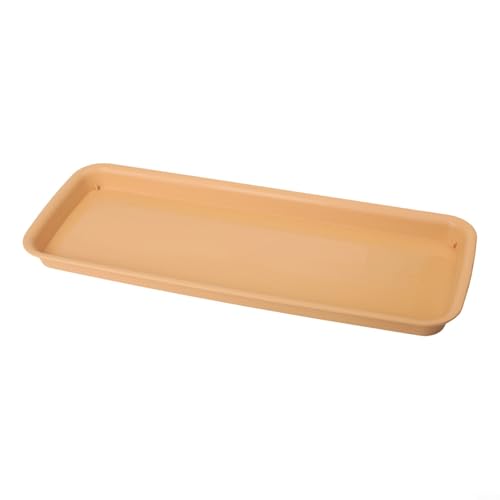 Honseadek For Indir Outdoor Plant Saucer Drip Trays Resin Rectangle Drainage Plate For Flower Pots Garden Protection Water Collector Beige Brown (Brown XL) von Honseadek