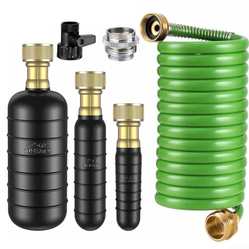 Honseadek Gummi-Abflussreinigungsblasen-Set für 2,5 - 15,2 cm Rohre mit 300 cm Schlauch, Wasserdruckreiniger für Waschbecken, Dusche, Küche, Pool, Entwässerungssystem (grün) von Honseadek