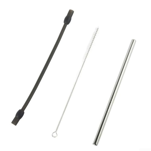 Honseadek Kaffeemaschine Milchschlauch Reinigungsset Silikonschlauch 220mm Edelstahl Milchrohr Reinigungsbürste Kit von Honseadek