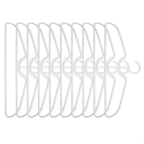 Honseadek Kleiderbügel, 5 Stück, Kunststoff, kurzer Hals, Kleider-Organizer, rutschfester Kragenschutz, Kleiderbügel für T-Shirts, Kleider, Jacken, platzsparender Schrank-Organizer (5 Stück) von Honseadek